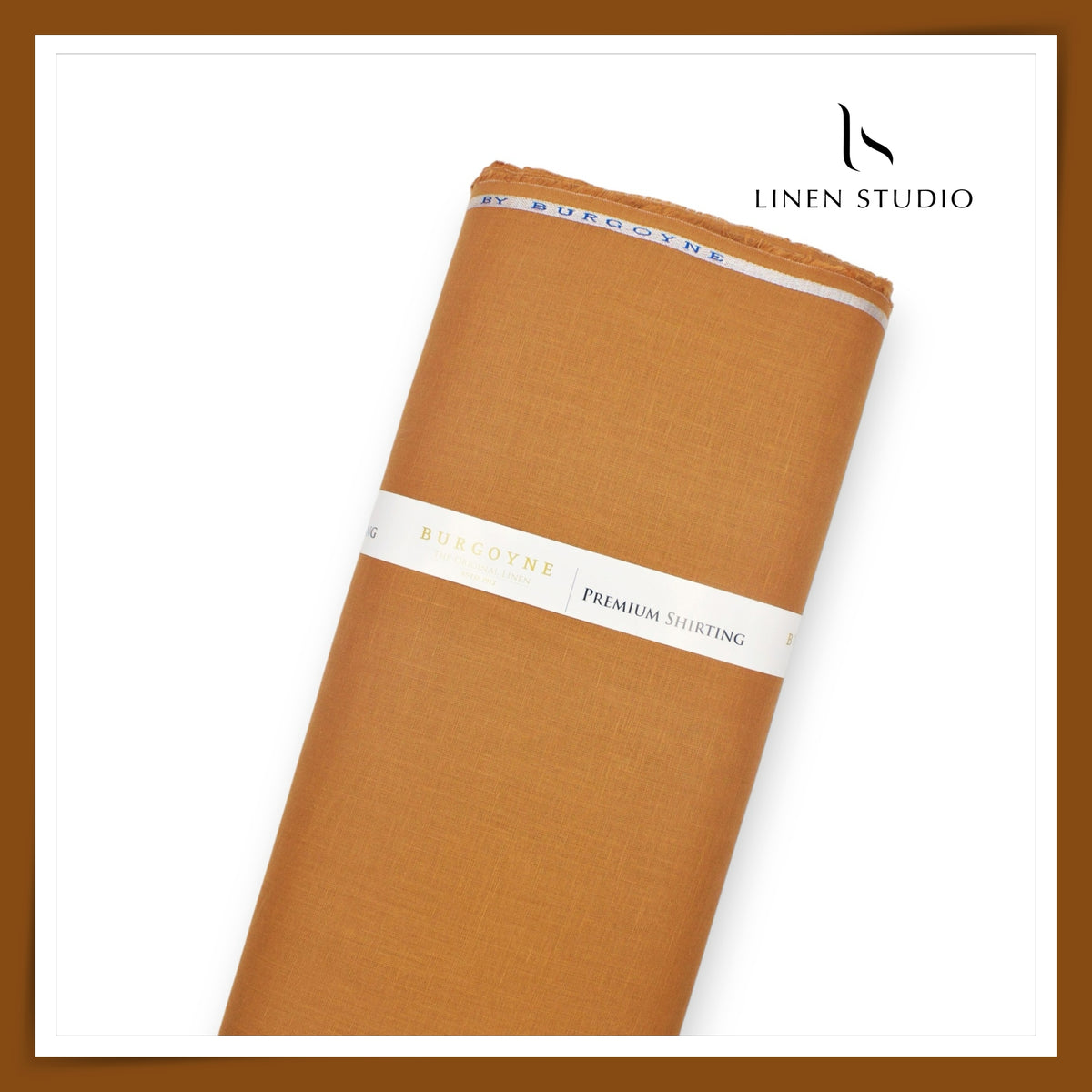 Burgoyne Premium Linen 70 Lea Plain Shirting - Caramel (NEW) (Highest Selling)