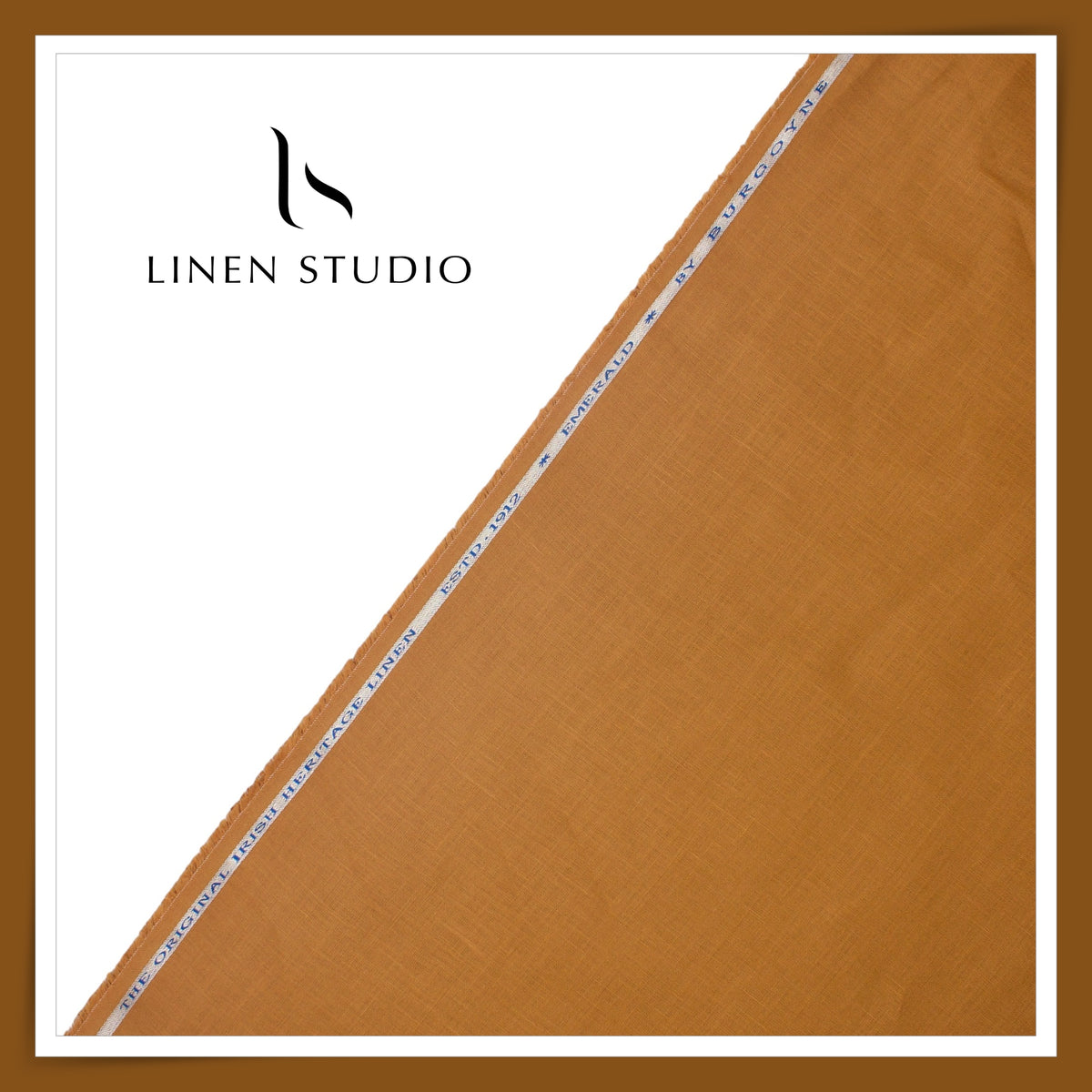 Burgoyne Premium Linen 70 Lea Plain Shirting - Caramel (NEW) (Highest Selling)