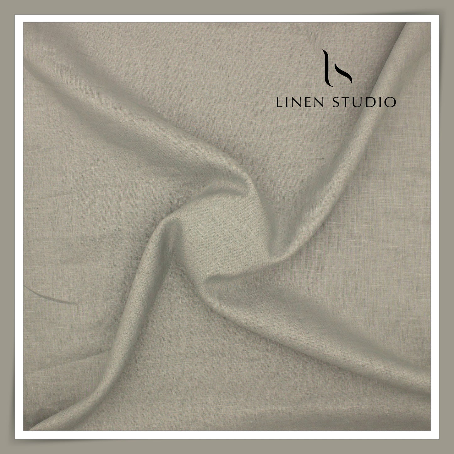 Burgoyne Premium Linen 70 Lea Plain Shirting - Circular Grey (NEW)