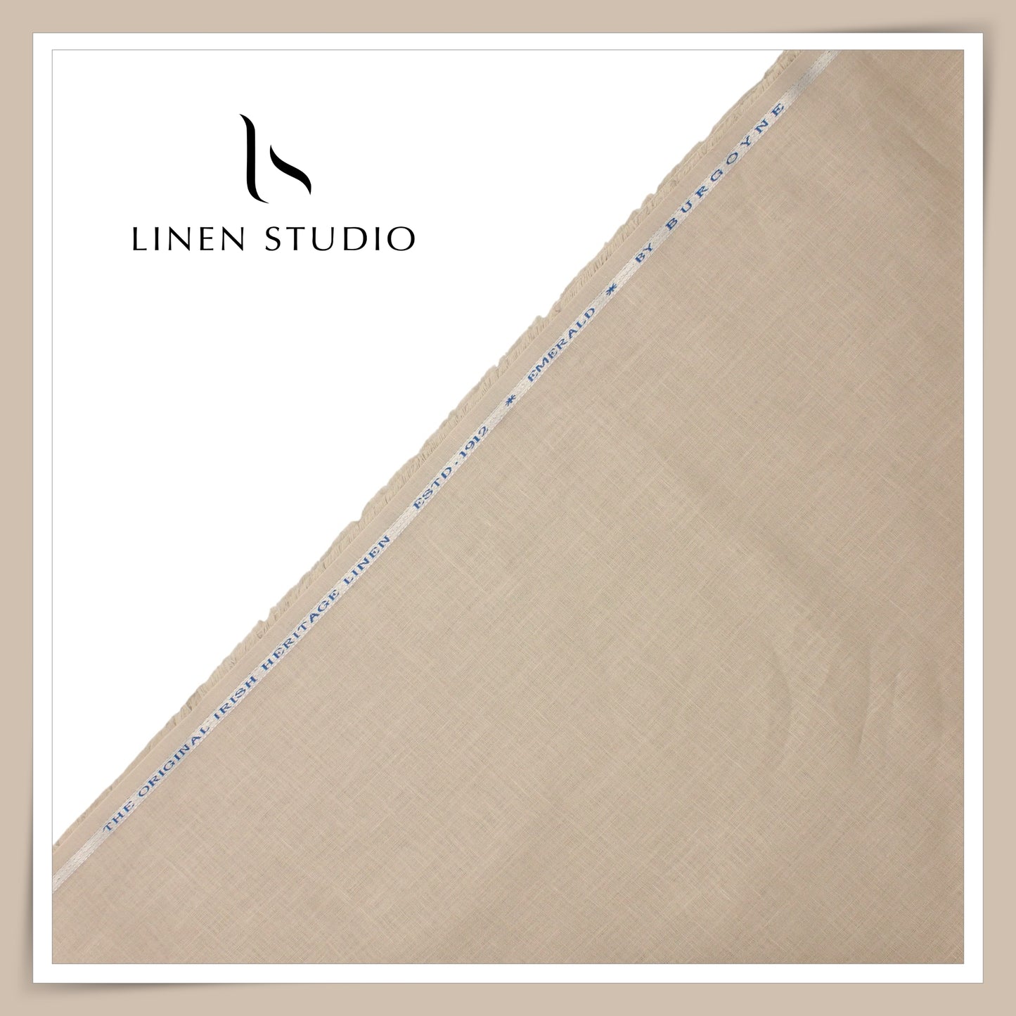 Burgoyne Premium Linen 70 Lea Plain Shirting - Cool Taupe (NEW)