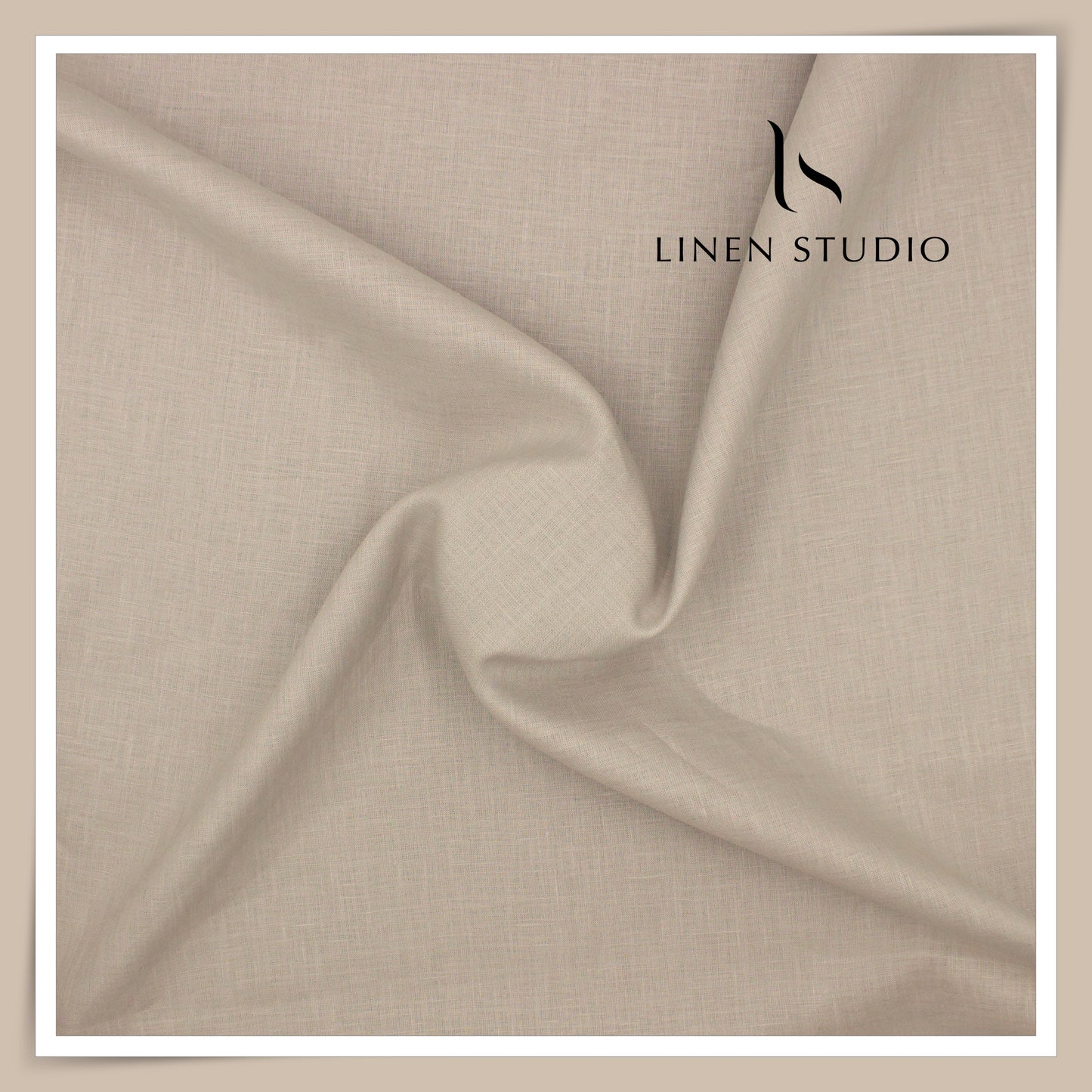 Burgoyne Premium Linen 70 Lea Plain Shirting - Cool Taupe (NEW)