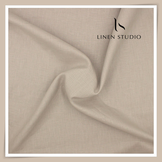 Burgoyne Premium Linen 70 Lea Plain Shirting - Cool Taupe (NEW)