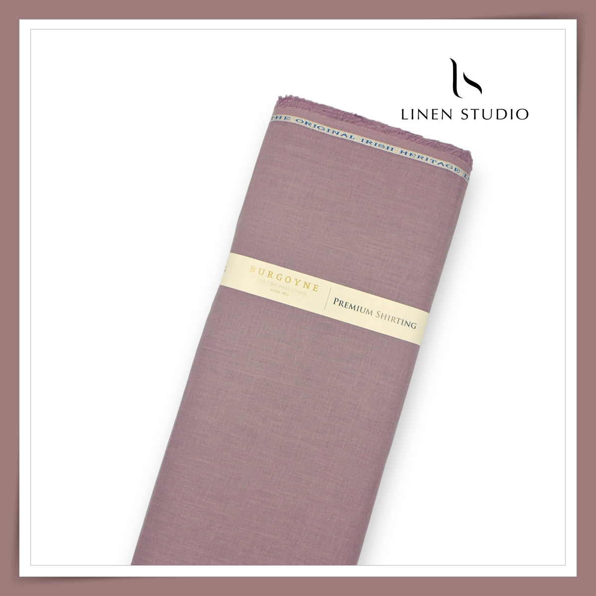Burgoyne Premium Linen 70 Lea Plain Shirting -  Elber Berry (NEW)