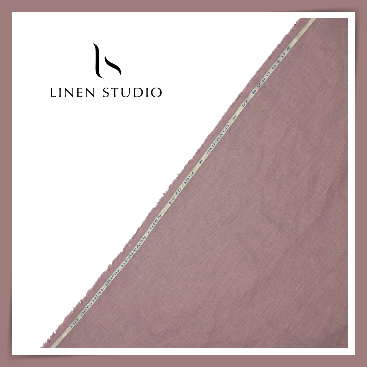 Burgoyne Premium Linen 70 Lea Plain Shirting -  Elber Berry (NEW)
