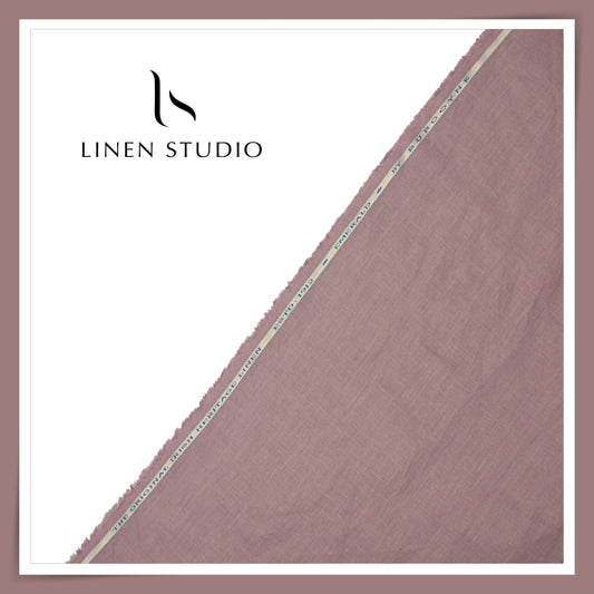 Burgoyne Premium Linen 70 Lea Plain Shirting -  Elber Berry (NEW)