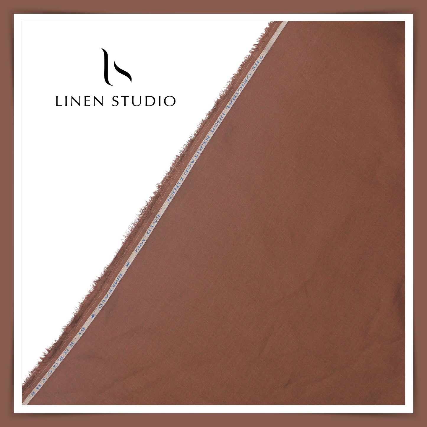 Burgoyne Premium Linen 70 Lea Shirting - Hot Chocolate (NEW)