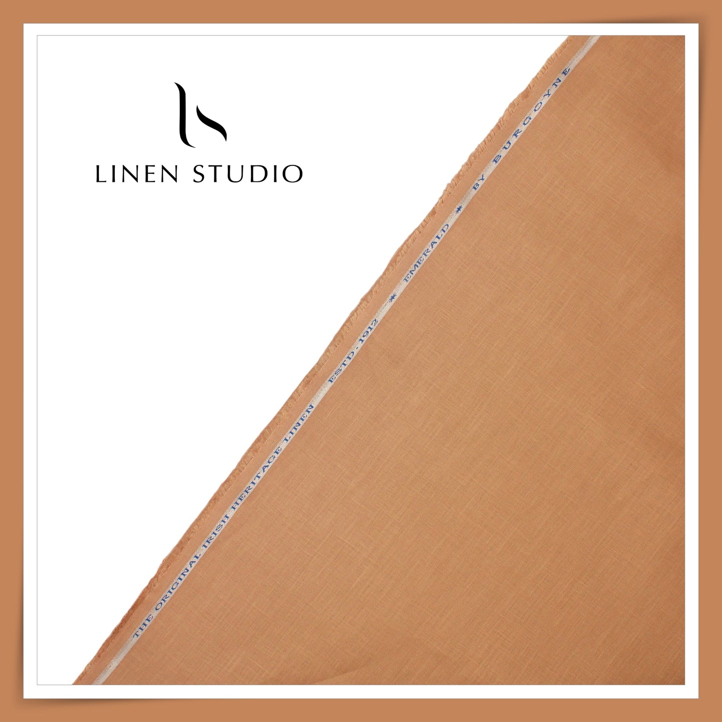 Burgoyne Premium Linen 70 Lea Plain Shirting - Italian Clay (NEW)