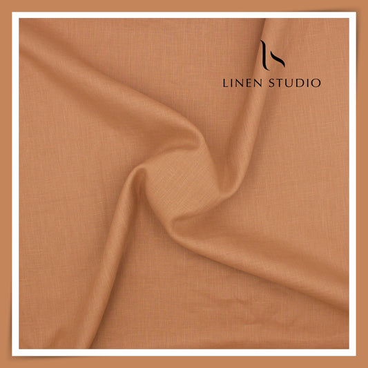 Burgoyne Premium Linen 70 Lea Plain Shirting - Italian Clay (NEW)