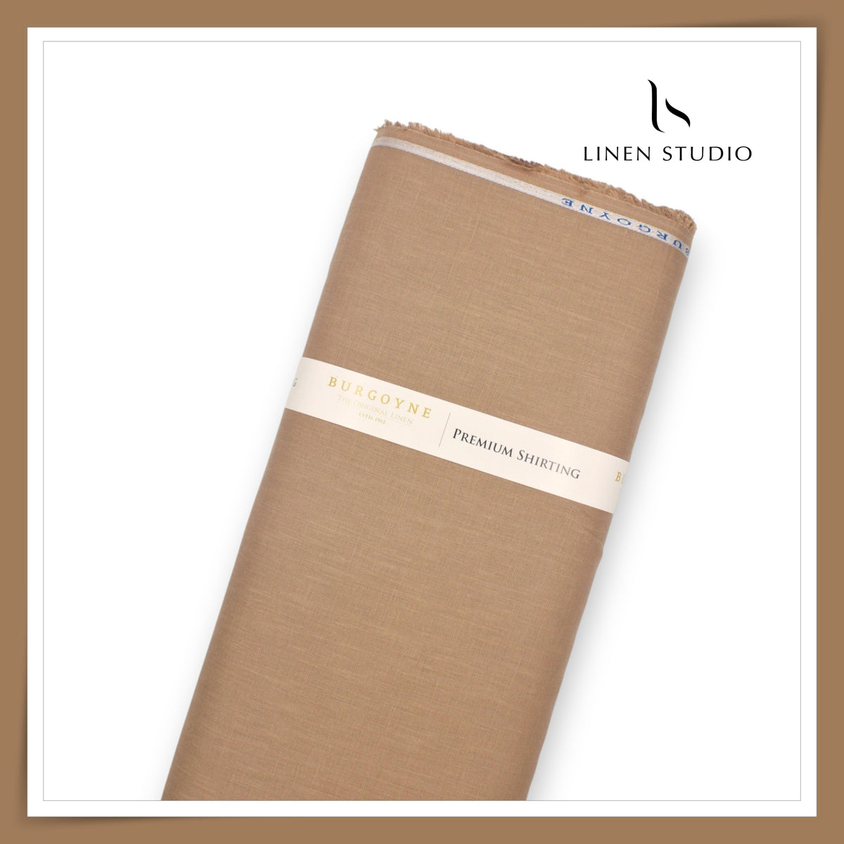 Burgoyne Premium Linen 70 Lea Plain Shirting - London Stone (NEW)