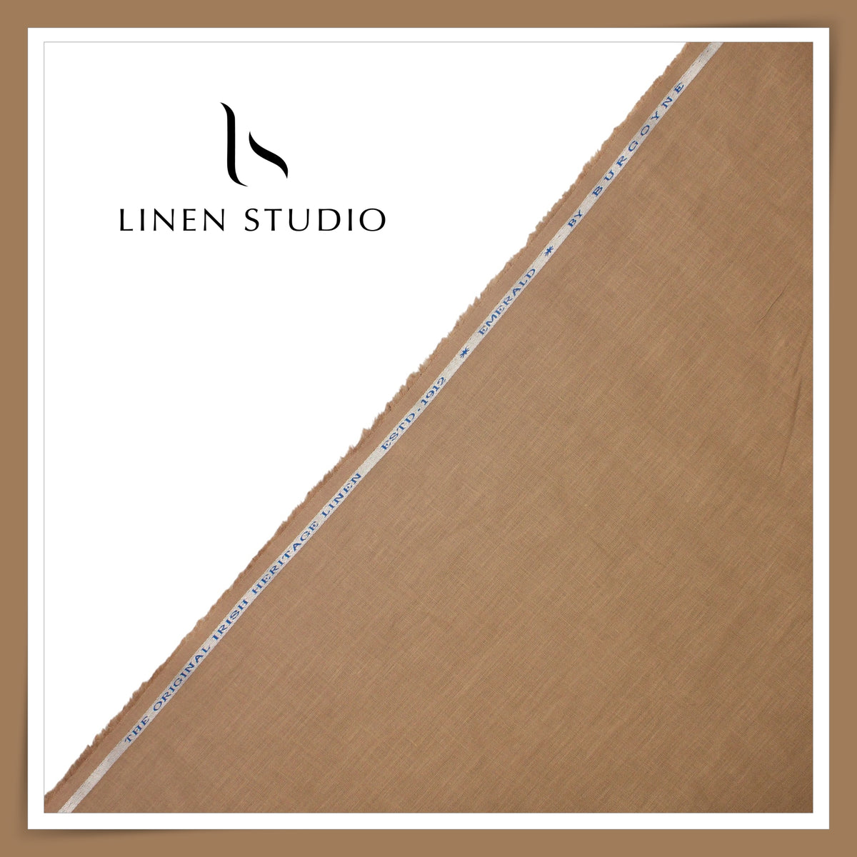 Burgoyne Premium Linen 70 Lea Plain Shirting - London Stone (NEW)