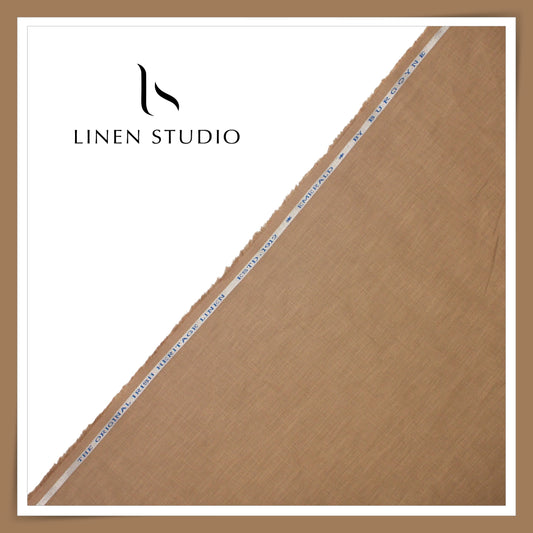 Burgoyne Premium Linen 70 Lea Plain Shirting - London Stone (NEW)