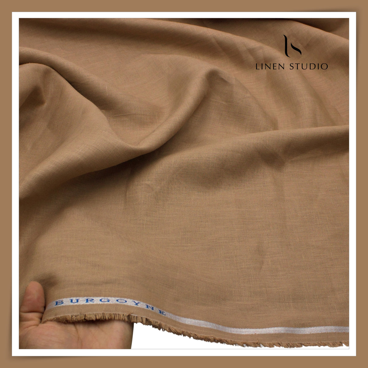 Burgoyne Premium Linen 70 Lea Plain Shirting - London Stone (NEW)