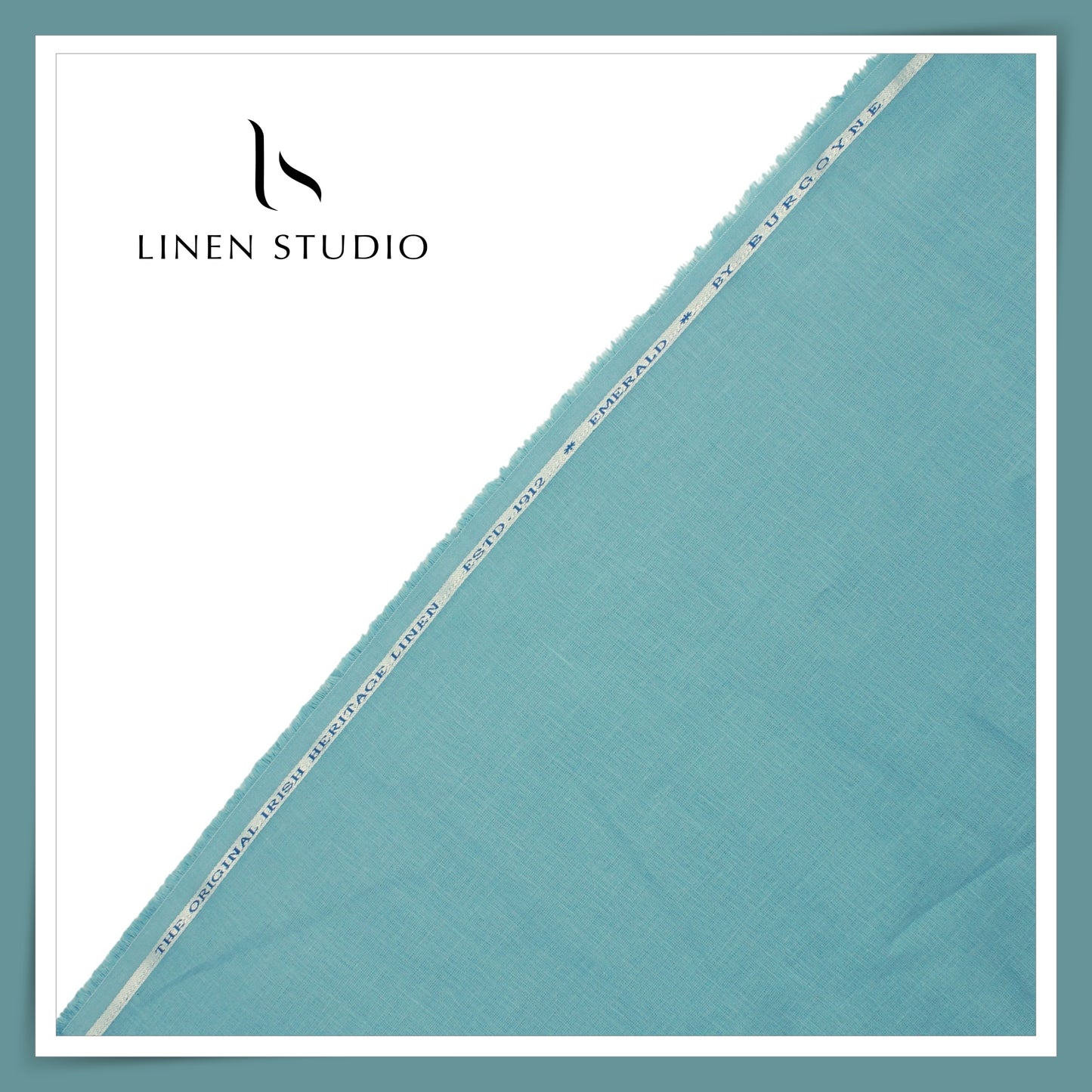 Burgoyne Premium Linen 70 Lea Shirting - Neptune Blue (NEW)