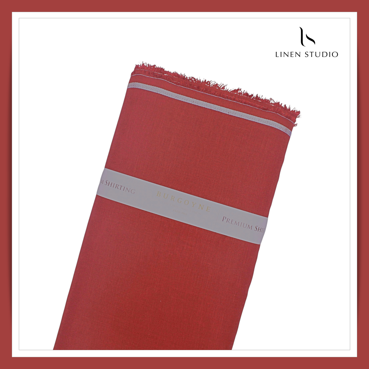 Burgoyne Premium Linen 70 Lea Shirting - Burnt Umber (NEW)