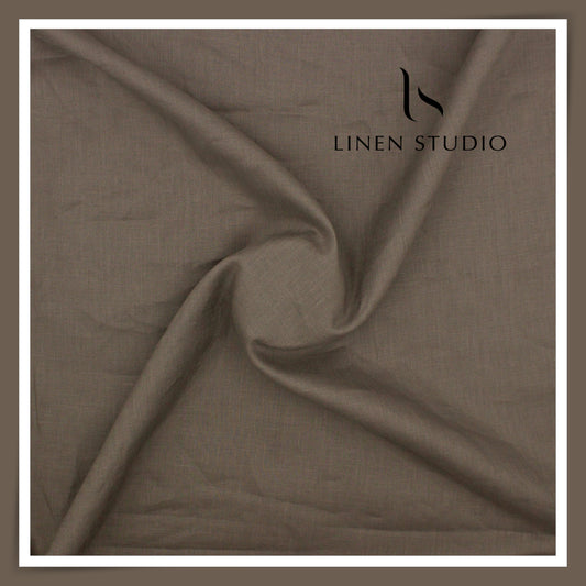 Burgoyne Premium Linen 70 Lea Plain Shirting - Pine Cone (NEW)