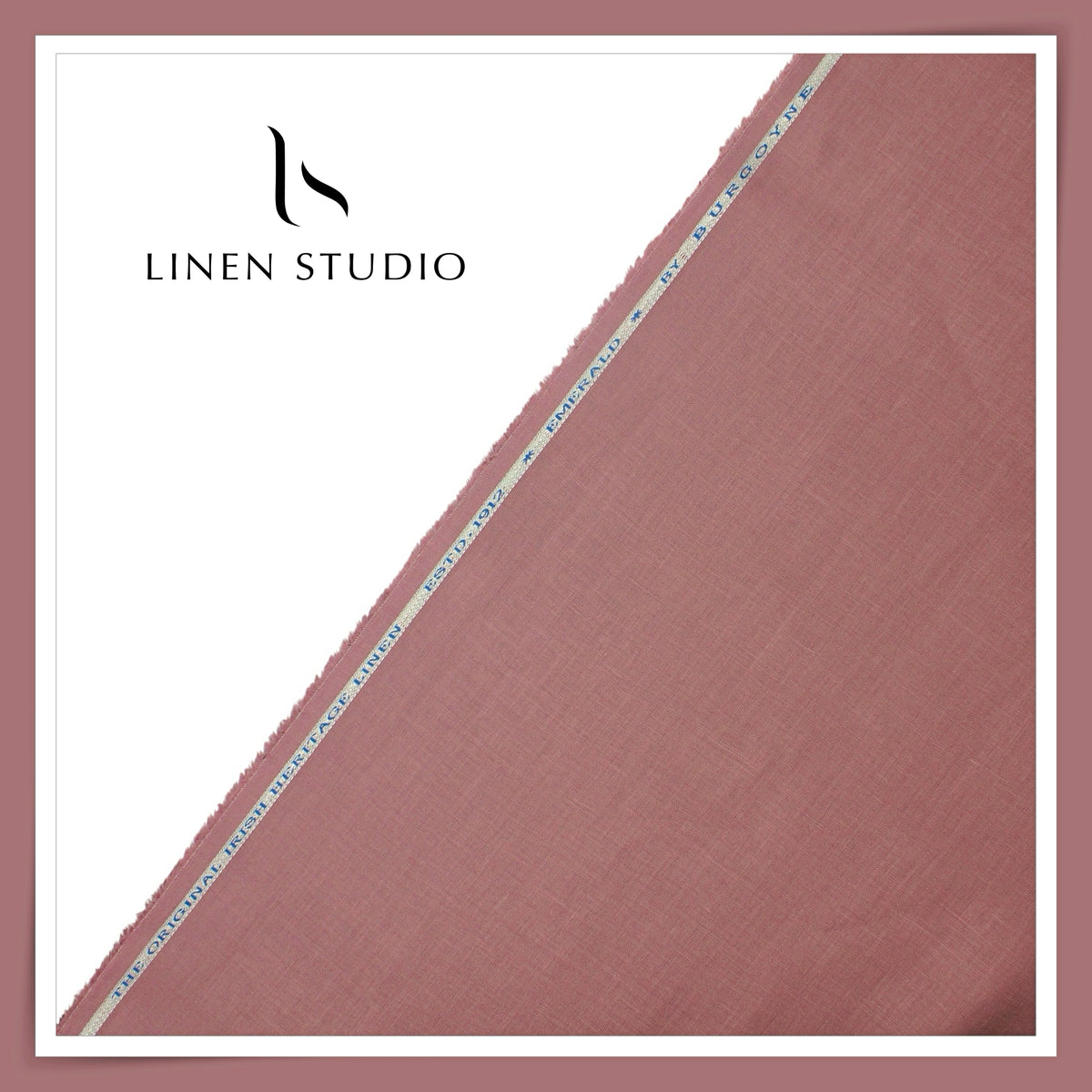 Burgoyne Premium Linen 70 Lea Plain Shirting - Rosewood (NEW)