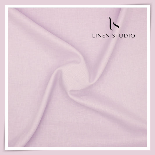 Burgoyne Premium Linen 70 Lea Plain Shirting - Lavender Flare (NEW)