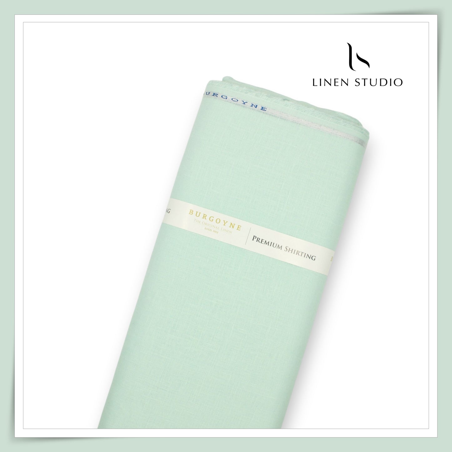 Burgoyne Premium Linen 70 Lea Plain Shirting - New Emerald (NEW)