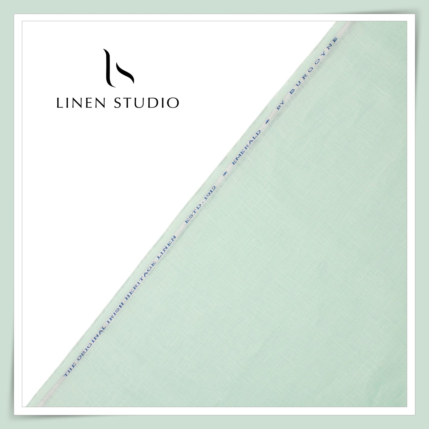 Burgoyne Premium Linen 70 Lea Plain Shirting - New Emerald (NEW)