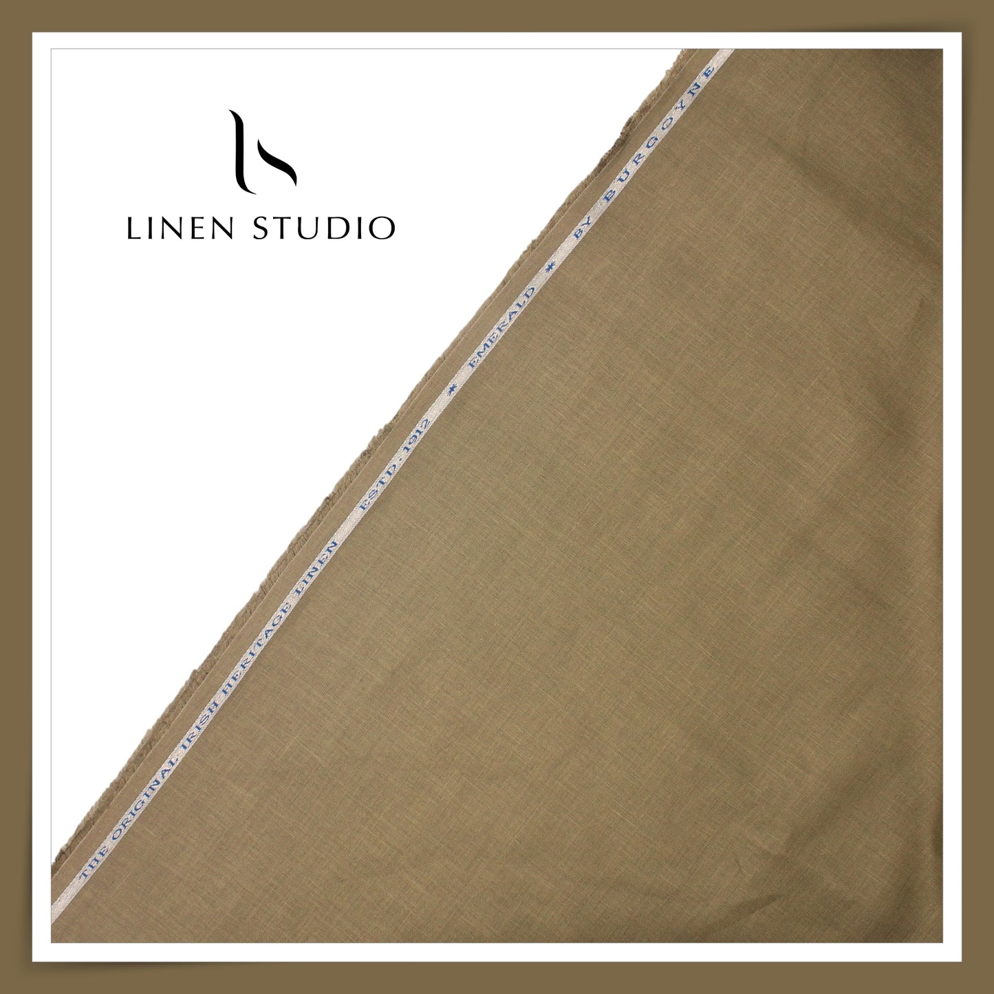 Burgoyne Premium Linen 70 Lea Plain Shirting - Wild Oak (NEW)
