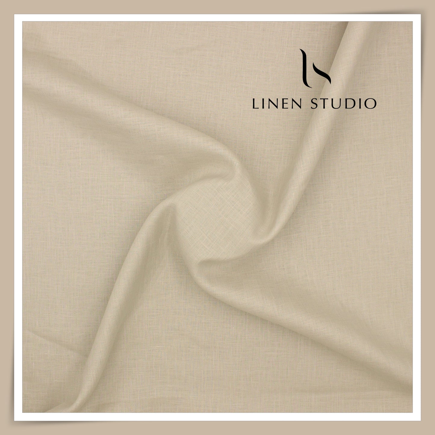 Burgoyne Premium Linen 70 Lea Plain Shirting - Pumice (NEW)