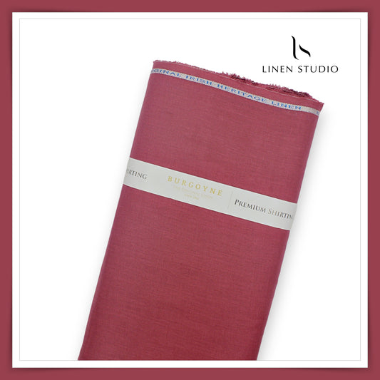 Burgoyne Premium Linen 70 Lea Shirting - Raspberry Rose (NEW)