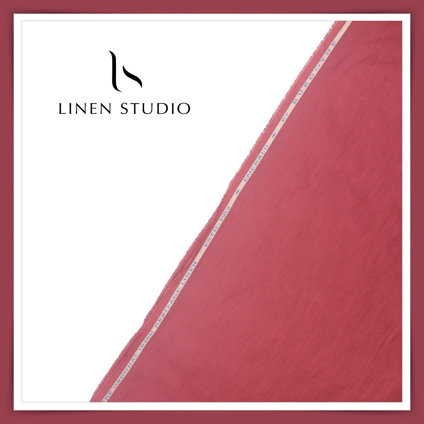 Burgoyne Premium Linen 70 Lea Shirting - Raspberry Rose (NEW)