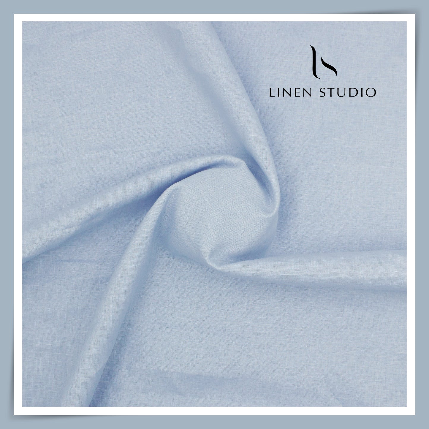 Burgoyne Premium Linen 70 Lea Plain Shirting - Casper Blue (NEW) (Fastest Selling)