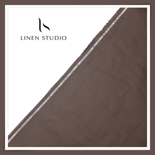Burgoyne Premium Linen 70 Lea Plain Shirting - Town Sparrow (NEW)