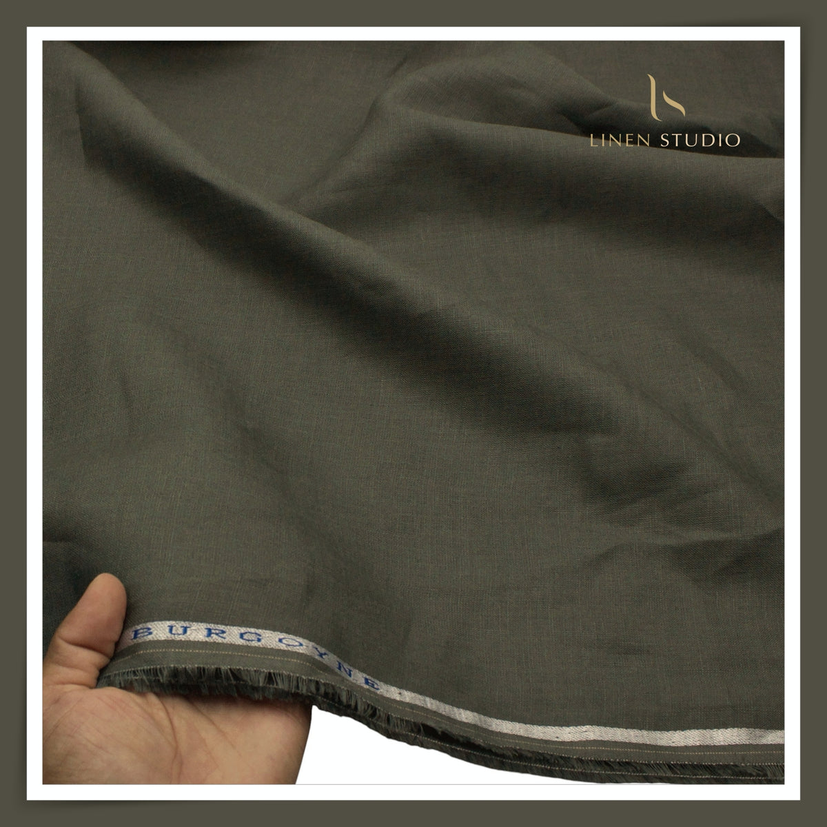 Burgoyne Premium Linen 70 Lea Plain Shirting - Vintage Vogue (NEW)
