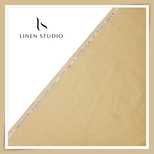 Burgoyne Premium Linen 70 Lea Plain Shirting - Bamboo (NEW)