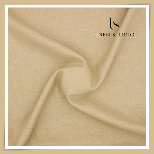 Burgoyne Premium Linen 70 Lea Plain Shirting - Bamboo (NEW)