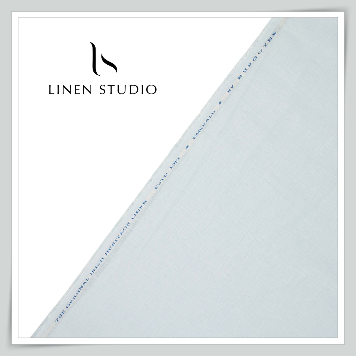 Burgoyne Premium Linen 70 Lea Plain Shirting - Blue Salt (NEW)