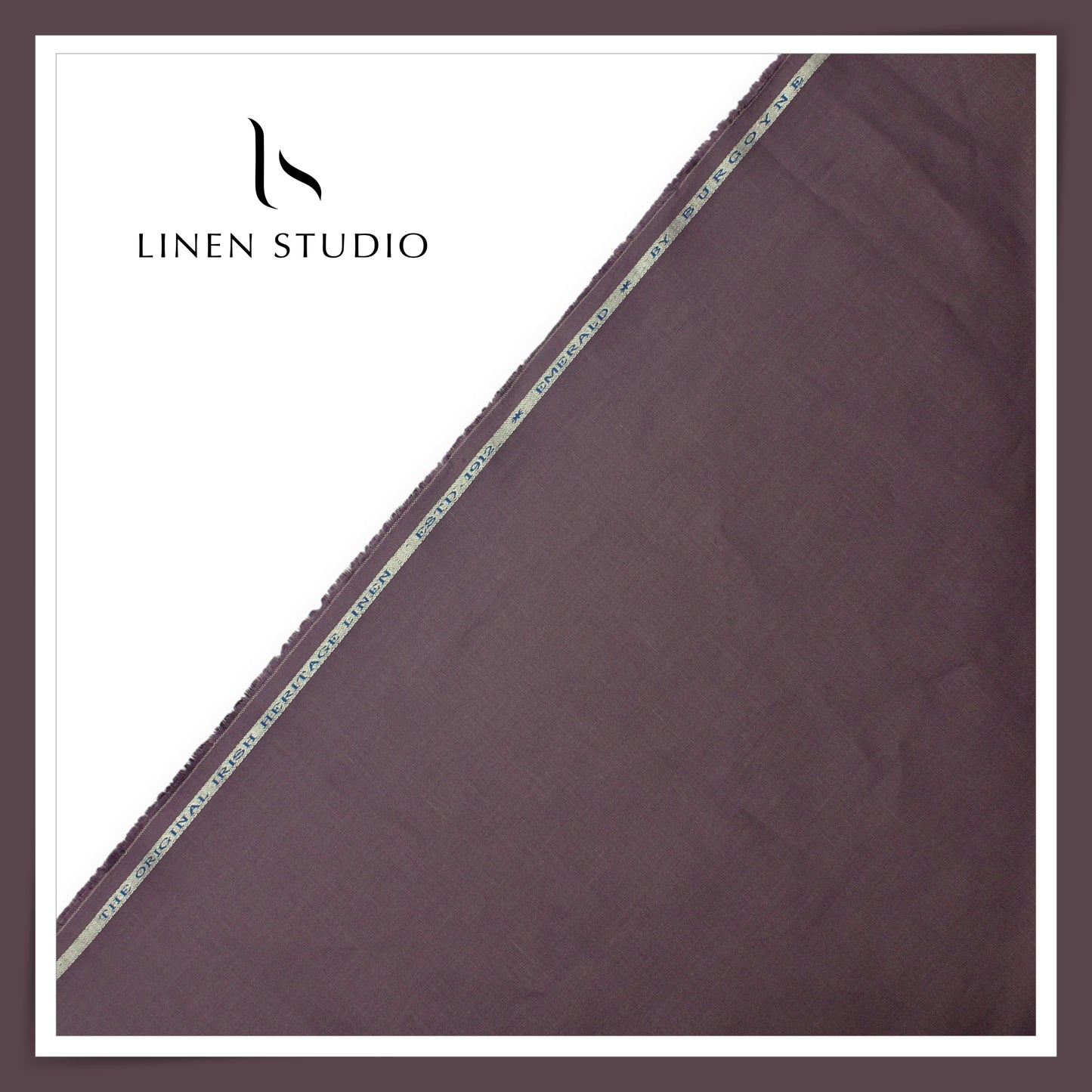 Burgoyne Premium Linen 70 Lea Plain Shirting - Grape Jam (NEW)