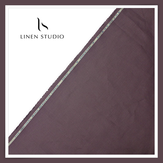Burgoyne Premium Linen 70 Lea Plain Shirting - Grape Jam (NEW)