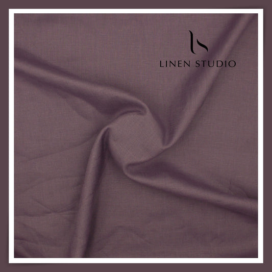 Burgoyne Premium Linen 70 Lea Plain Shirting - Grape Jam (NEW)
