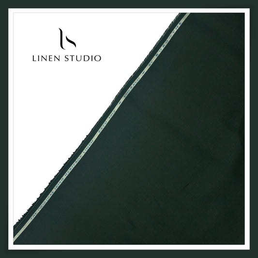 Burgoyne Premium Linen 70 Lea Shirting - Dark Jungle Green (NEW)