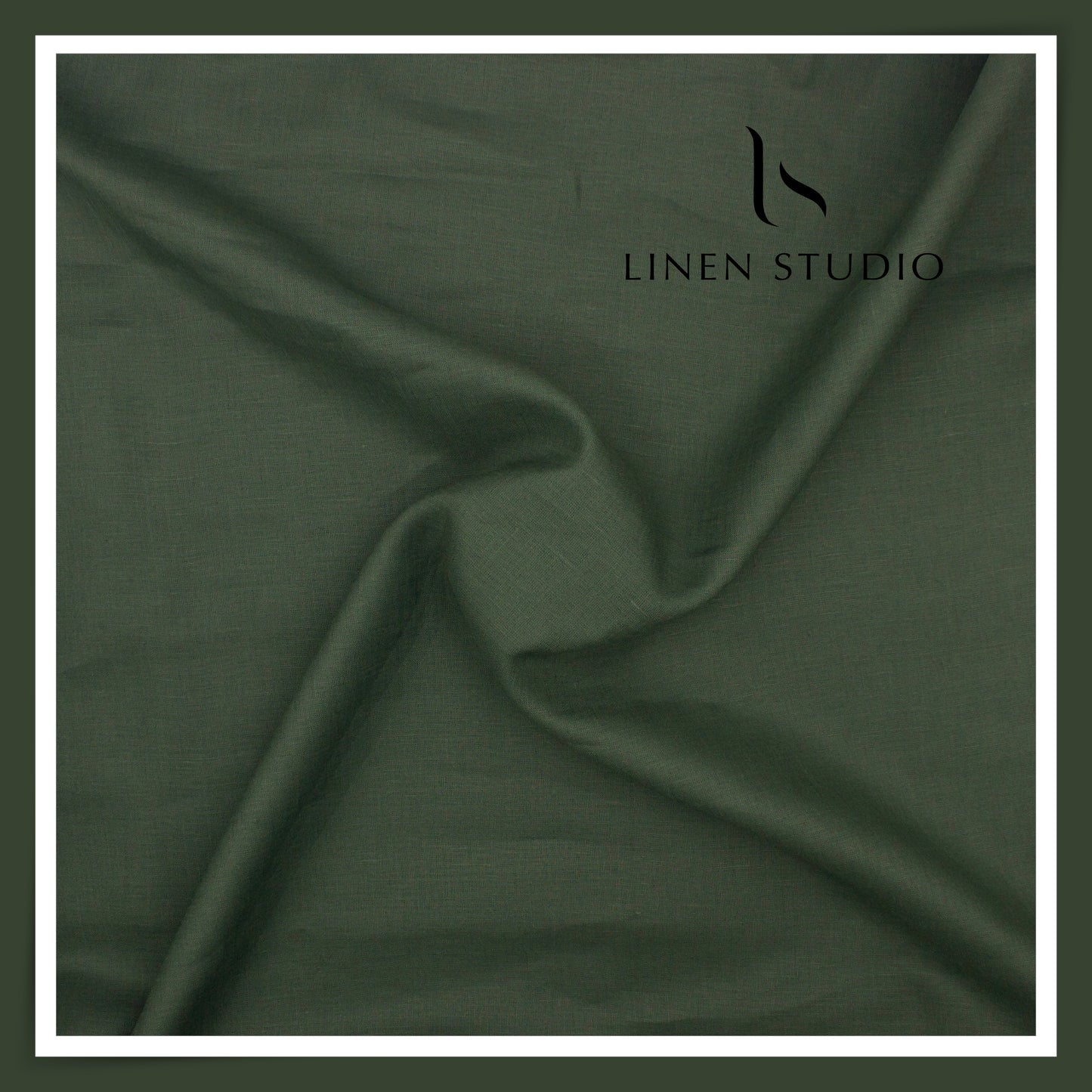 Burgoyne Premium Linen 70 Lea Shirting - Asparagus Green (NEW)