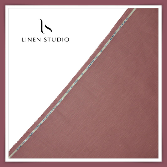 Burgoyne Premium Linen 70 Lea Shirting - Rasberry Taupe (NEW)