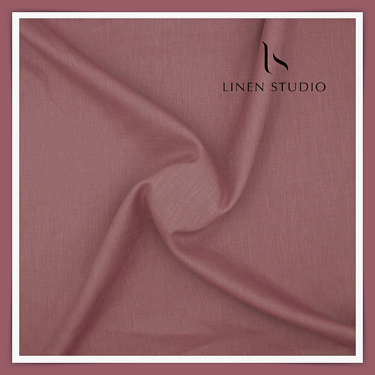 Burgoyne Premium Linen 70 Lea Shirting - Rasberry Taupe (NEW)