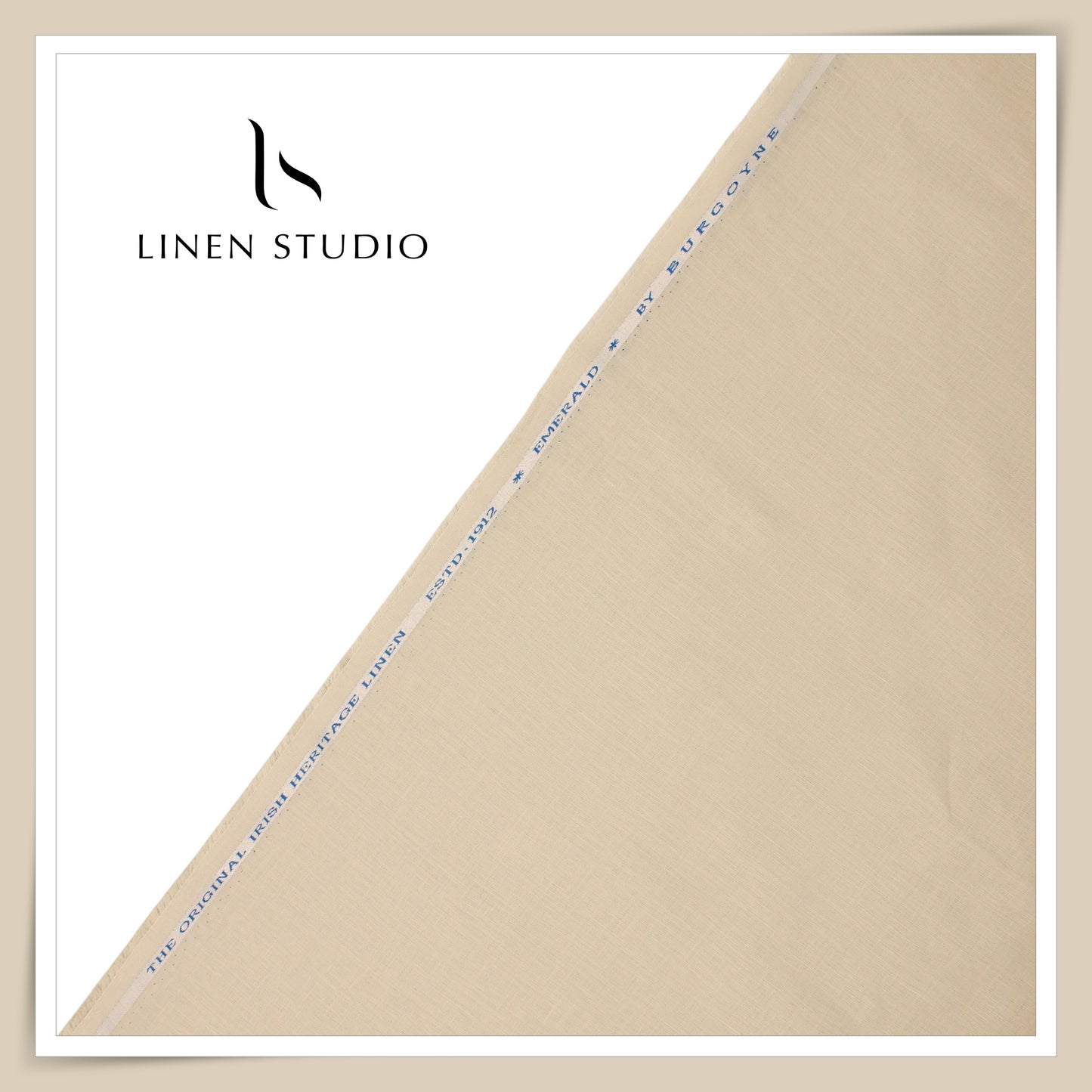 Burgoyne Premium Linen 70 Lea Shirting - Coral Vanilla (NEW)
