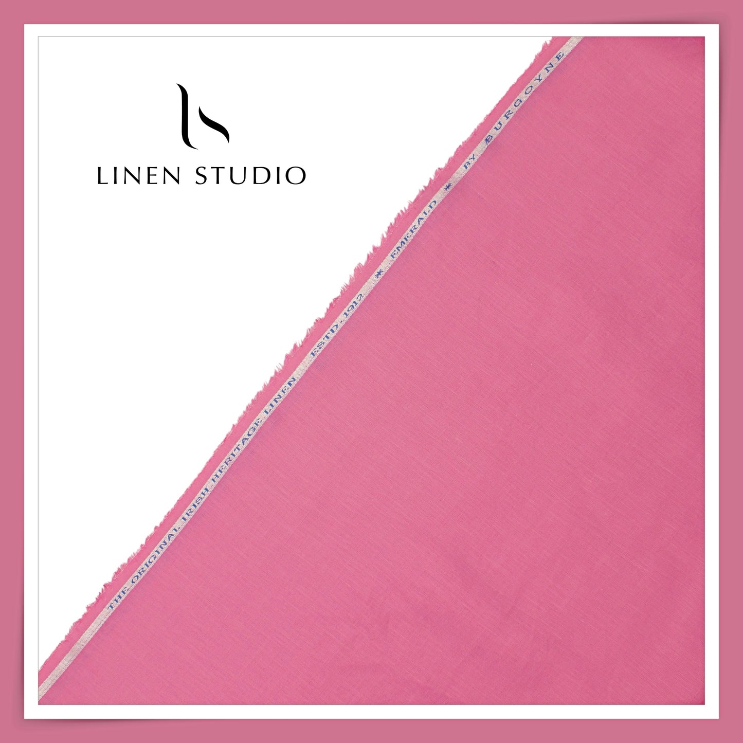 Burgoyne Premium Linen 70 Lea Shirting - Blush Pink (NEW)