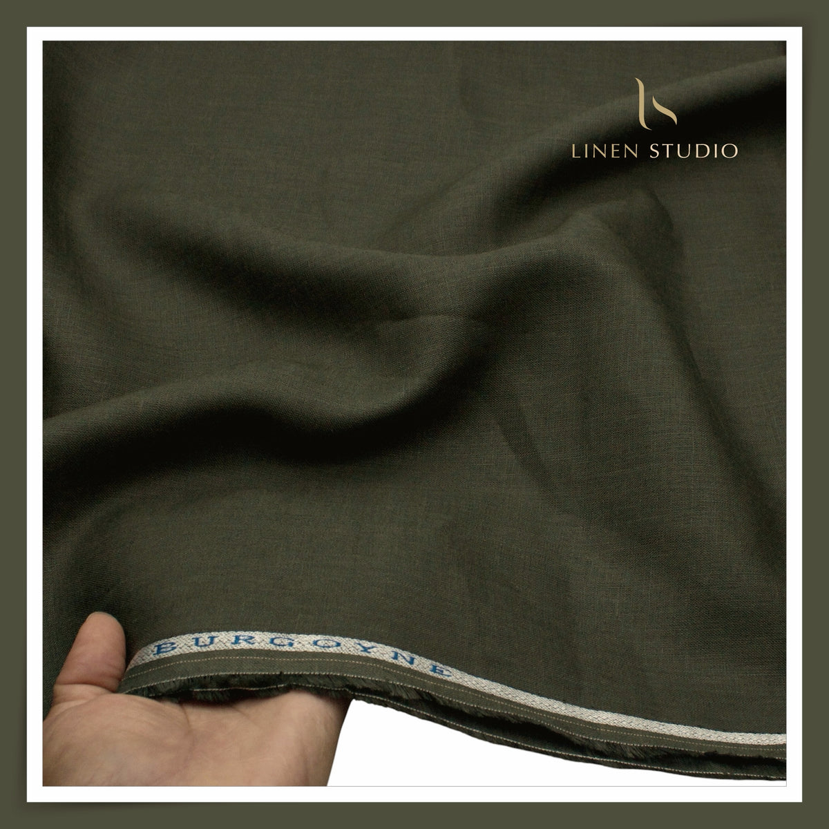 Burgoyne Premium Linen 70 Lea Plain Shirting - Rosin (NEW)