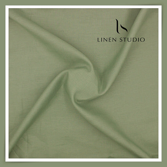 Burgoyne Premium Linen 70 Lea Shirting - Camouflage Green (NEW)