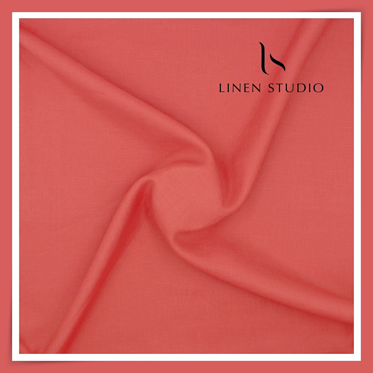 Burgoyne Premium Linen 70 Lea Shirting - Coral Rose (NEW)