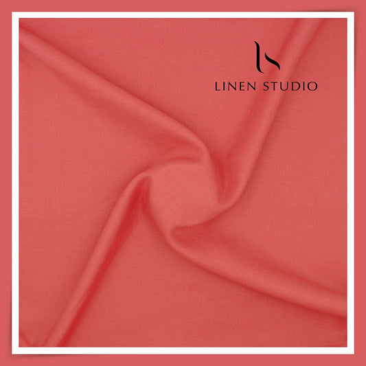 Burgoyne Premium Linen 70 Lea Shirting - Coral Rose (NEW)