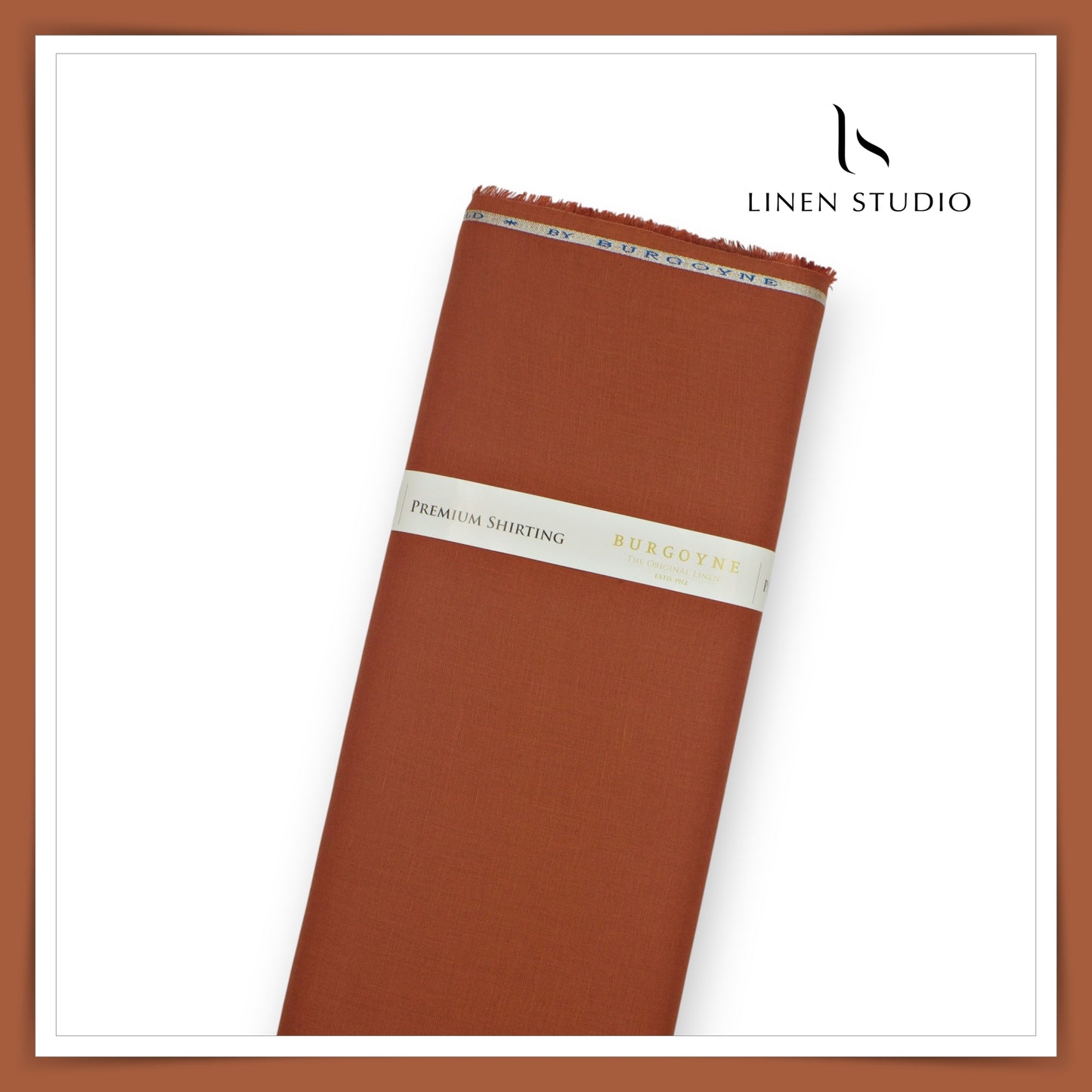 Burgoyne Premium Linen 70 Lea Shirting - Copper Rust (NEW)