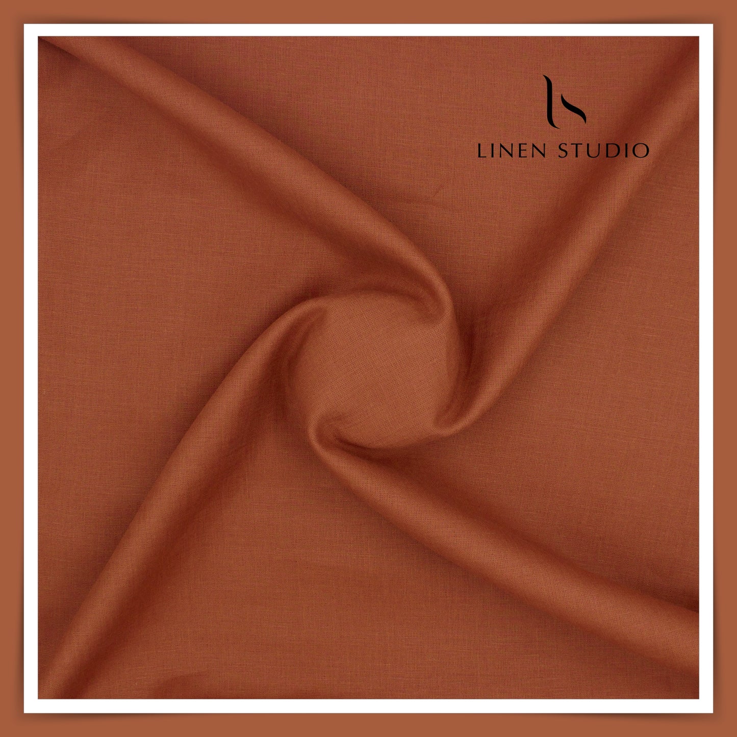 Burgoyne Premium Linen 70 Lea Shirting - Copper Rust (NEW)