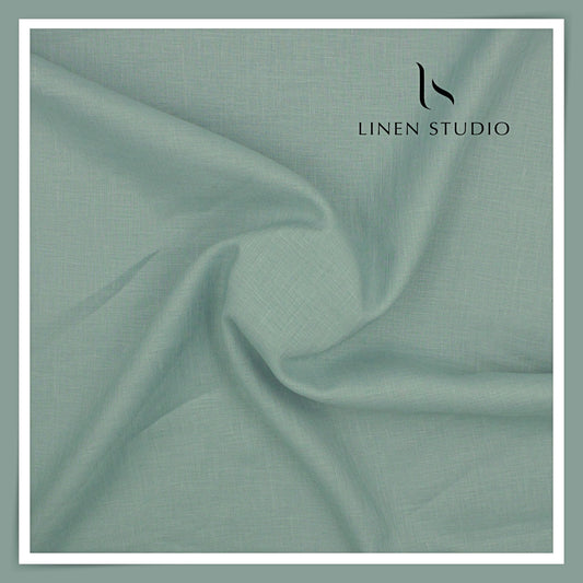 Burgoyne Premium Linen 70 Lea Shirting - Surf Blue (NEW)