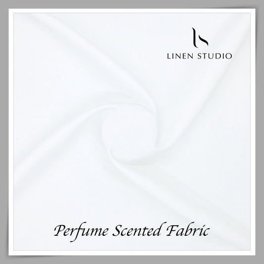 Burgoyne Pure Linen 60 Lea Fragma Scented Shirting - Bright White (NEW)